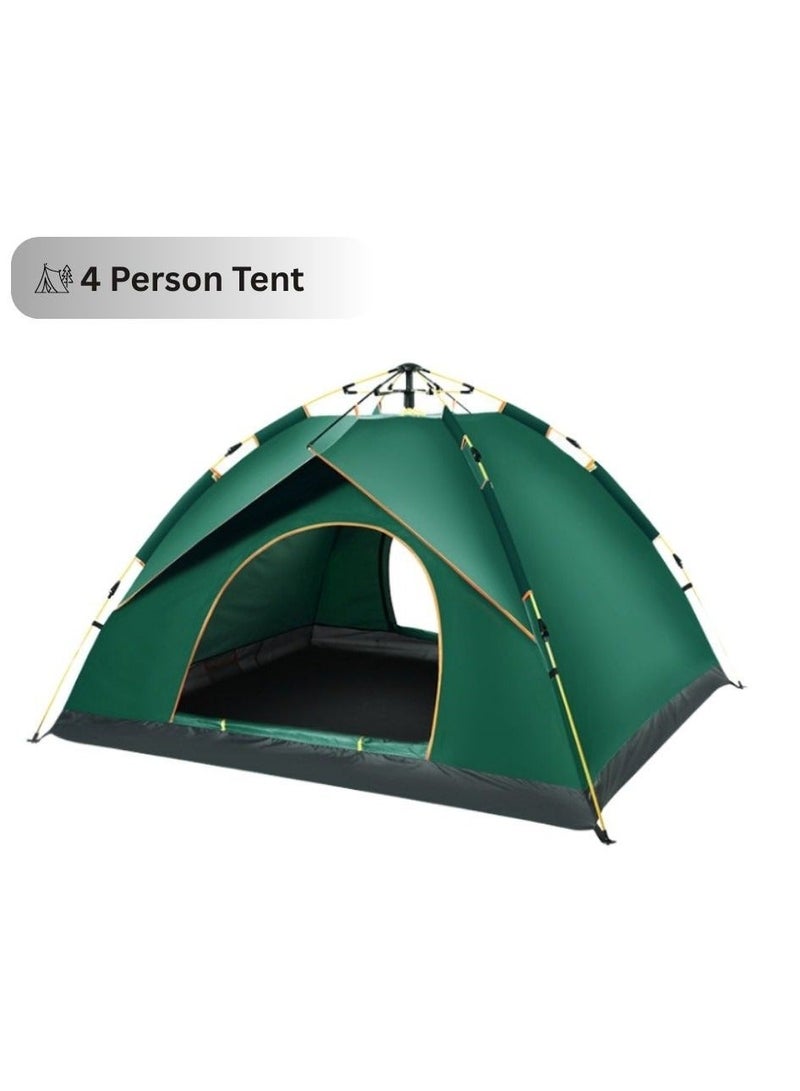 DEXO خيمة تخييم فورية قابلة للنفخ 200x200x135 سم – خيمة سهلة التركيب لـ 4 أشخاص مع حماية من الأشعة فوق البنفسجية، مقاومة للماء، خيمة سفر خفيفة الوزن للتخييم، المشي في الطبيعة والمهرجانات - Image 1